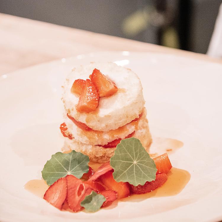 Angel Food Cake with Macerated Strawberries